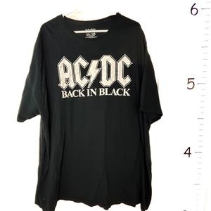 AC/DC "Back‎ in Black" Black T-shirt Men's 3XL